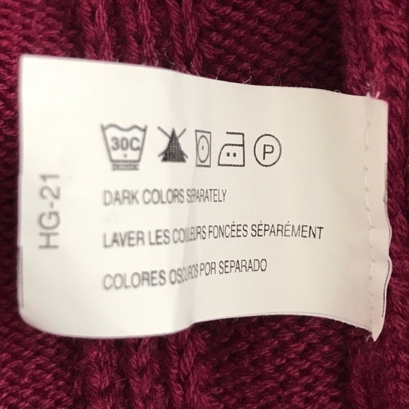 Chaps knit Sweater Burgundy Size XL - Picture 10 of 13